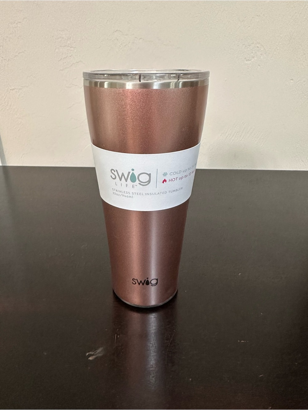NWT Swig Life Rose Gold Stainless Steel Insulated Tumbler 32 oz
